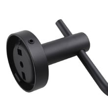 Euro Black Wall Mounted Pin Toilet Roll Holder